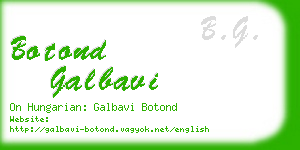 botond galbavi business card